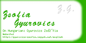 zsofia gyurovics business card